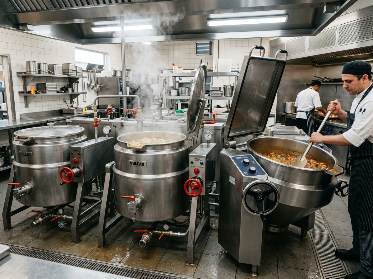 Commercial Bulk Cooking Steam Jacketed Kettles