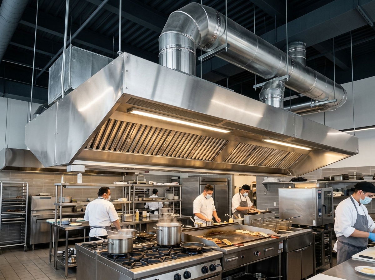 Commercial Kitchen Exhaust Hood & Centrifugal Blower System